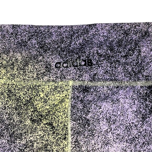 Adidas Feel Brilliant 7/8 Training Leggings L Yellow Tint Black Athletic Pull On - Picture 7 of 15